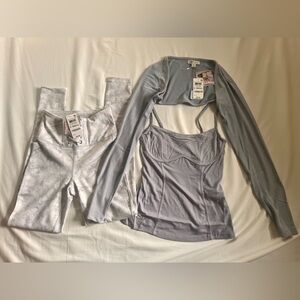 Jenni intimates Light Blue and Gray Activewear Set